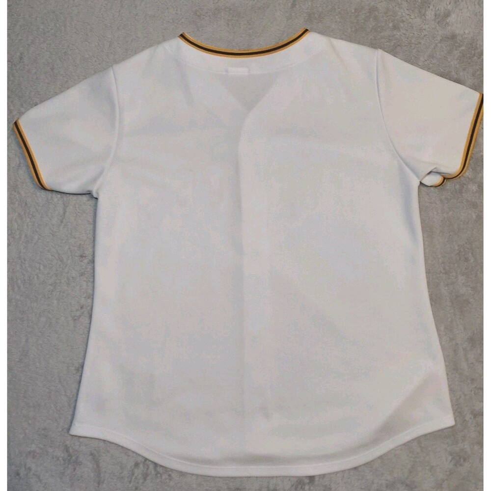 Authentic Majestic Pittsburgh Pirates Youth White Jersey Large - Genuine MLB - Picture 8 of 8